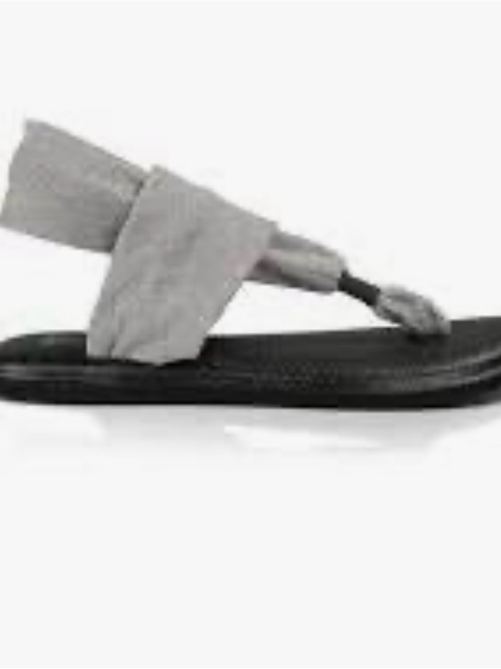 Women’s Sanuk Gray Fabric Toe-Post Sandals